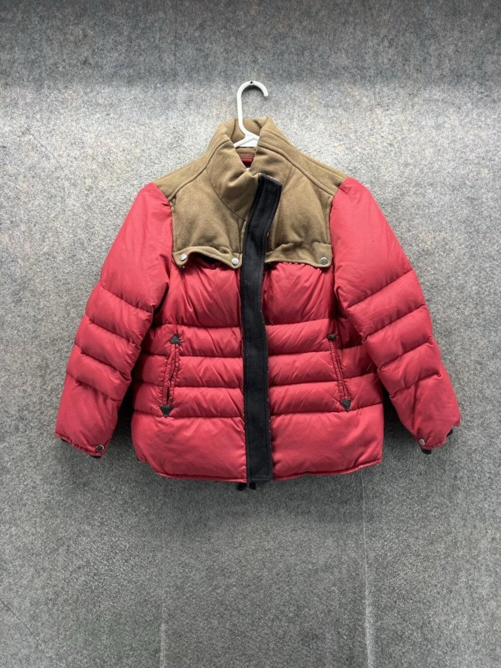 Marni Jacket Kids 10 Red Colorblock Puffer Zip Pockets Warm Winter Coat